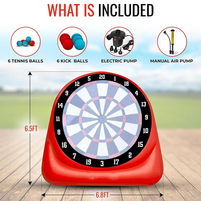 

Надувная футбольная мишень для регби - дротики для игры на открытом воздухе с липучкой для тренировки бросков красный