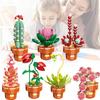 Exquisite Diy Mini Brick Plant Pot Model Kit Fun Plastic Building Blocks Toy