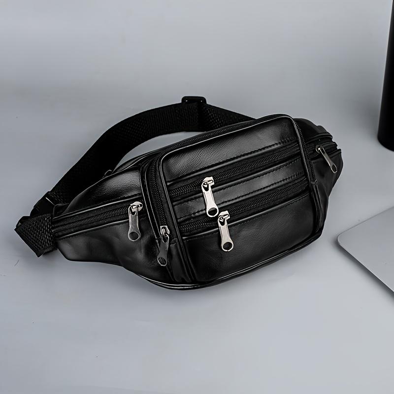 

Men S Waist Bag | Large Capacity Crossbody & Shoulder Bag | Durable Multi-Compartment for Outdoors, Travel & Worksite Security | Black чёрный