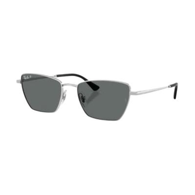 RAYBAN Irregular Geometry Sunglasses Unisex Couple Style Metal 56 RB3757921387-