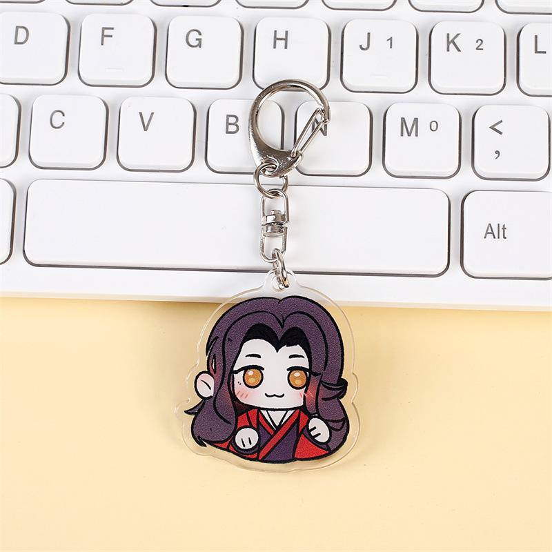 Two-Dimensional Fu Rong Sun Ce Acrylic Keychain Pendant