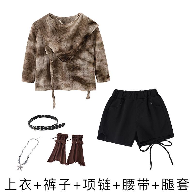 Jazz Dance Costumes Girls Jazz Wasteland Style Wear Autumn Street Dance Children Tide Dance Performance Costumes Suit
