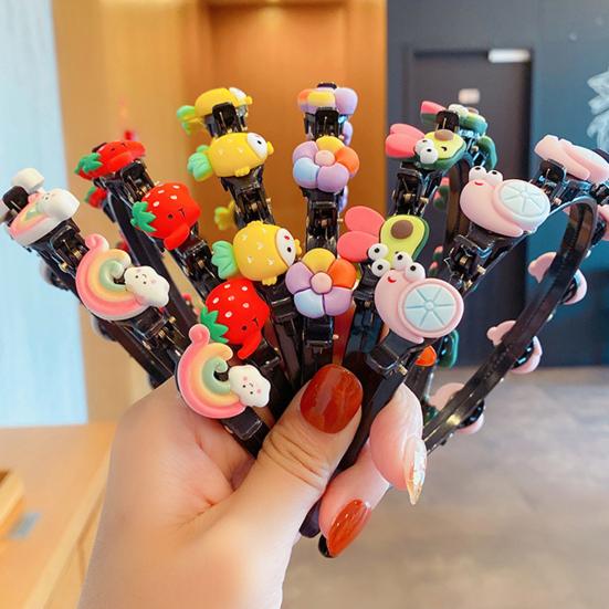 Kid Headband Various Patterns High Elasticity Decorating Colorful Cute Hair Band Clip Strawberry Headwear Accessory for Girls