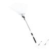 Adjustable Leaf Rake Retractable Expandable Stainless Steel Metal Lawn Yard Garden Hand Tool