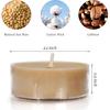 Scented Tealight Candles, Natural Soy Tea Lights Candle with Coffee Essential Oil, Handmade Extra-Large Tealights - 8 Hours Long Burn Time for Home
