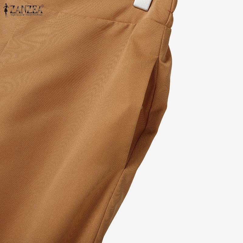 ZANZEA Dámské ležérní dvoudílné sady obleků s dlouhým rukávem a kalhotami