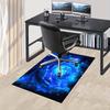 1pc Blue Rose Themed Rug for Home Decor, Non-slip Office Carpet, Chair mat, Outdoor Mat, Christmas and Halloween gifts-0731169