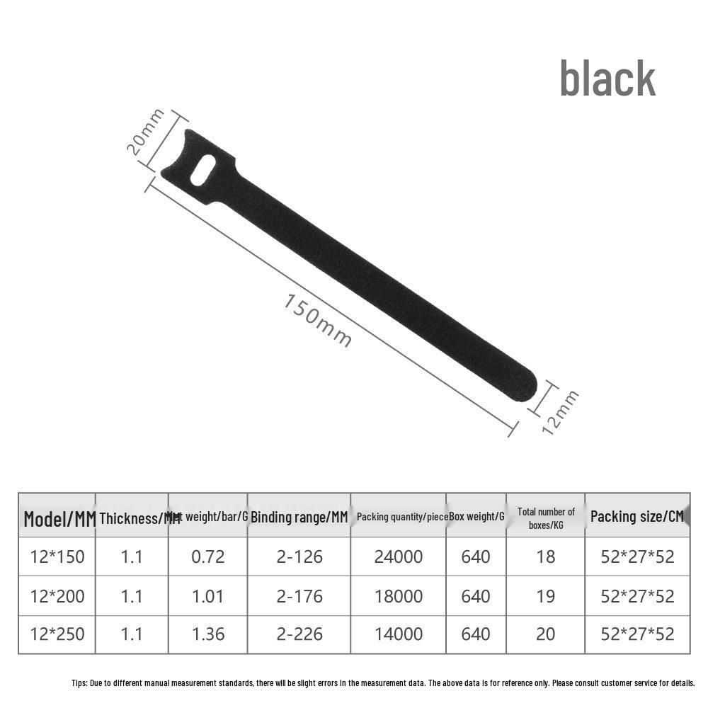 Nylon Cable Organizer Self-Adhesive Strap - Power Cord Storage Tie with T-Shaped Hook and Loop