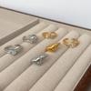 Luxury Brushed Medieval Open Ring Heart-Shaped Wheat Ear Retro High-End French Niche Design Ring Woman