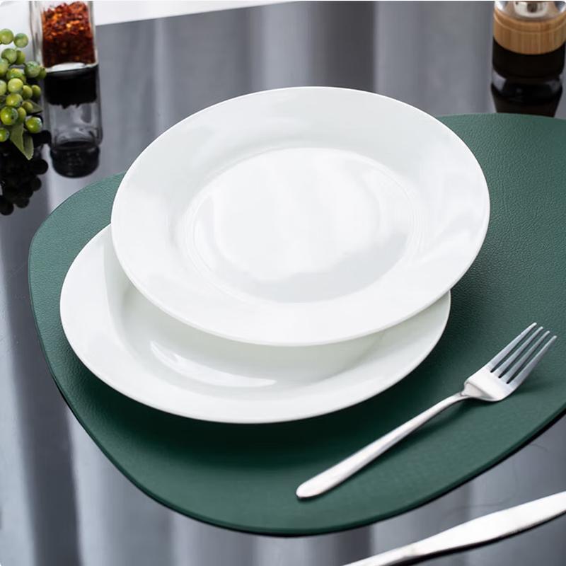 Taisun Ceramic White 10-inch Dinner Plates
