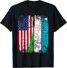 UZBEKISCH Amerikanische Flagge USBEKISTAN T- Unisex T-Shirt
