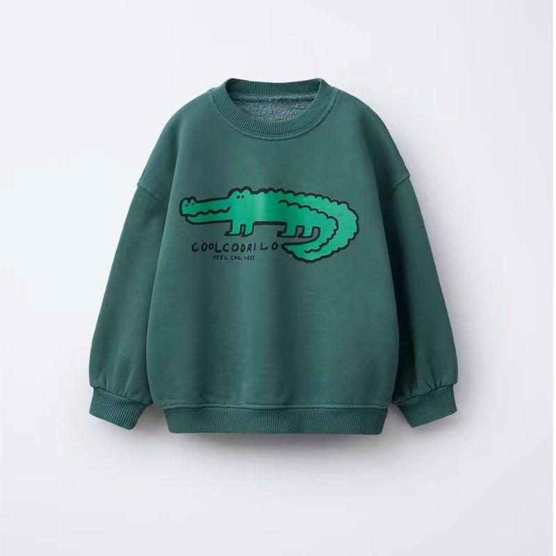 2025 New Print Animals Children's Sweatshirt Tops Long Sleeve Crewneck Kids Clothes Hoodie Loose Fashion Boy's Autumn Clothing
