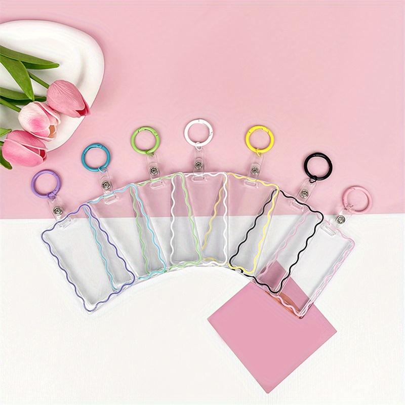 Transparent Acrylic Picture Frame ID Card New Unisex Hard Plastic Work Card Holder Business Case Protector Cover