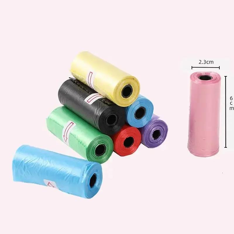 Pet Poop Bag Solid Color Printed Pet Garbage Bag Cleaning Poop Bag Walking Dog Portable Toilet Bag Dog Supplies Poop Bag Set