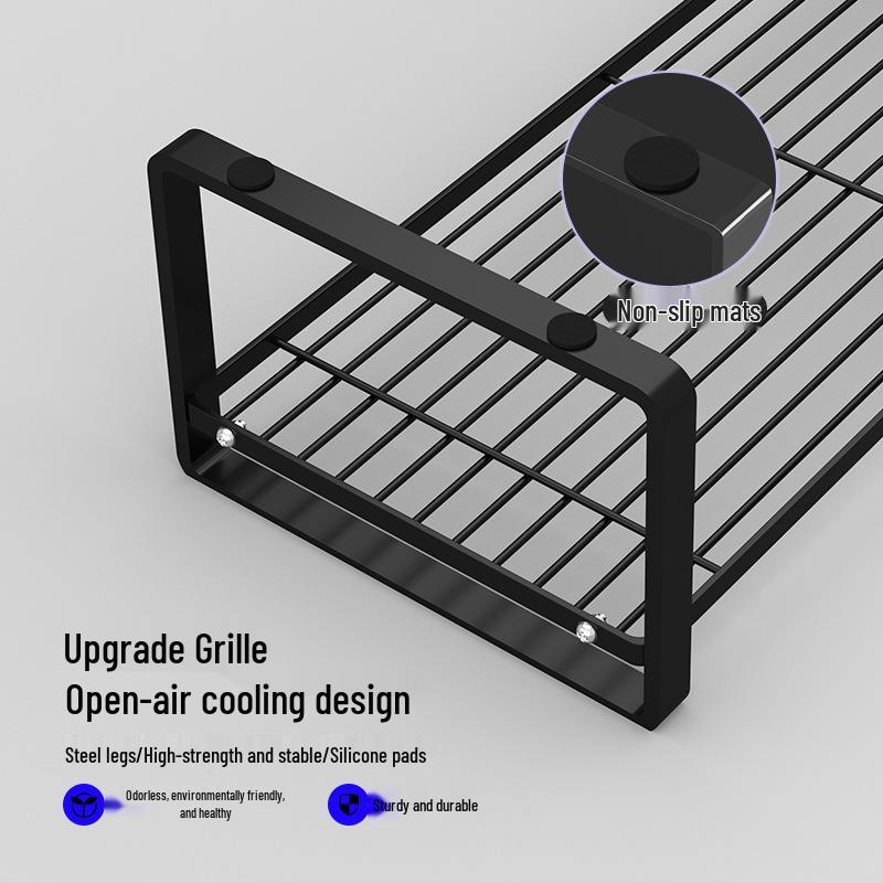 Multifunctional Metal Desktop Riser with Heat Dissipation and Storage