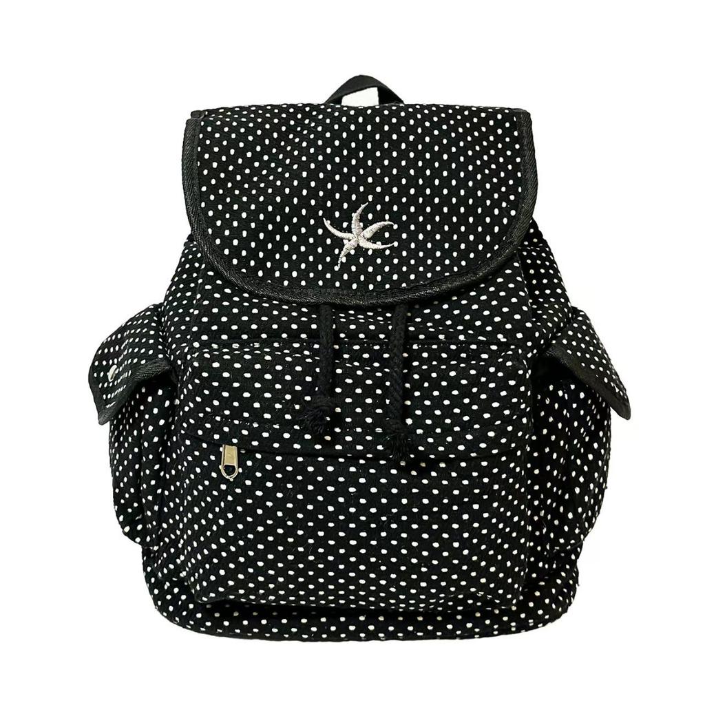 Schoolbag polka dot strap 1011 new backpack college style college student commuting daily niche leisure travel small backpack