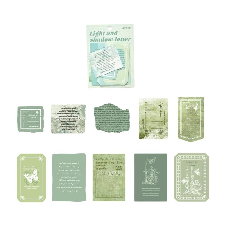 20 fournitures de loisirs créatifs en papier résistant à la décoloration, avec autocollants au design rétro, pour le scrapbooking et les projets de journal créatif