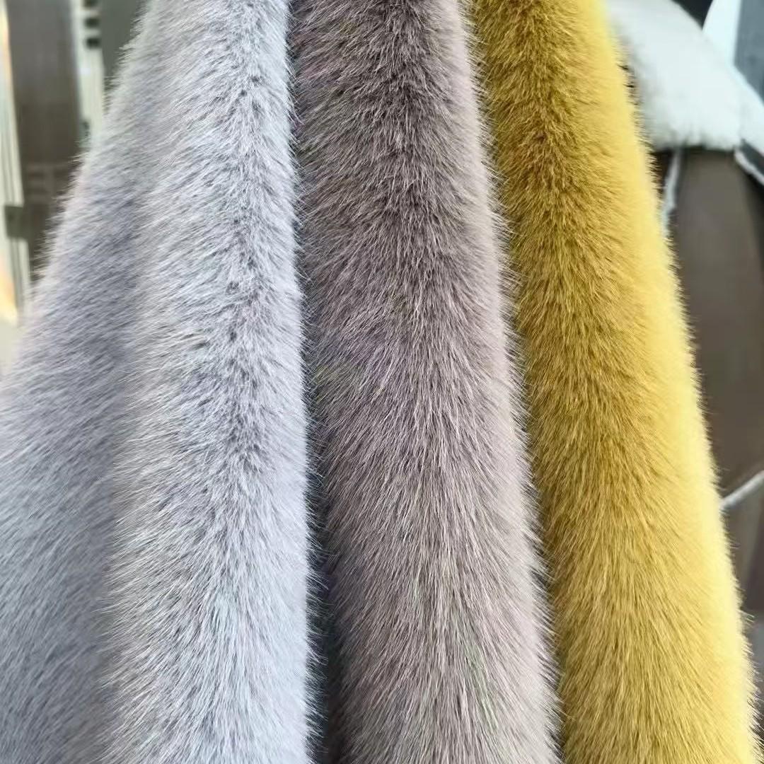 Ferret Velvet High-Density Faux Mink Fur Fabric for Autumn/Winter Coats and Textiles Bulk Price