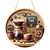Retro 2D Flat Hanging Wooden Sign Round Magical Cat Welcome Sign Door Hanging Pendant WC Garden Decoration Restaurant