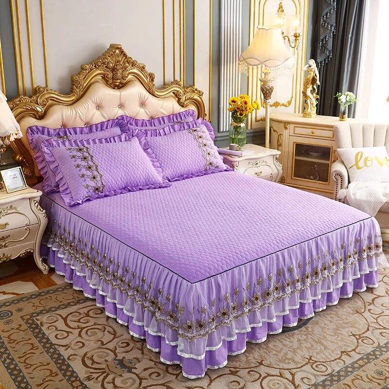 Современная юбка для кровати размера «queen-size» с кружевным хлопковым покрывалом для дома, простыня, пододеяльник, наволочка, купить отдельно