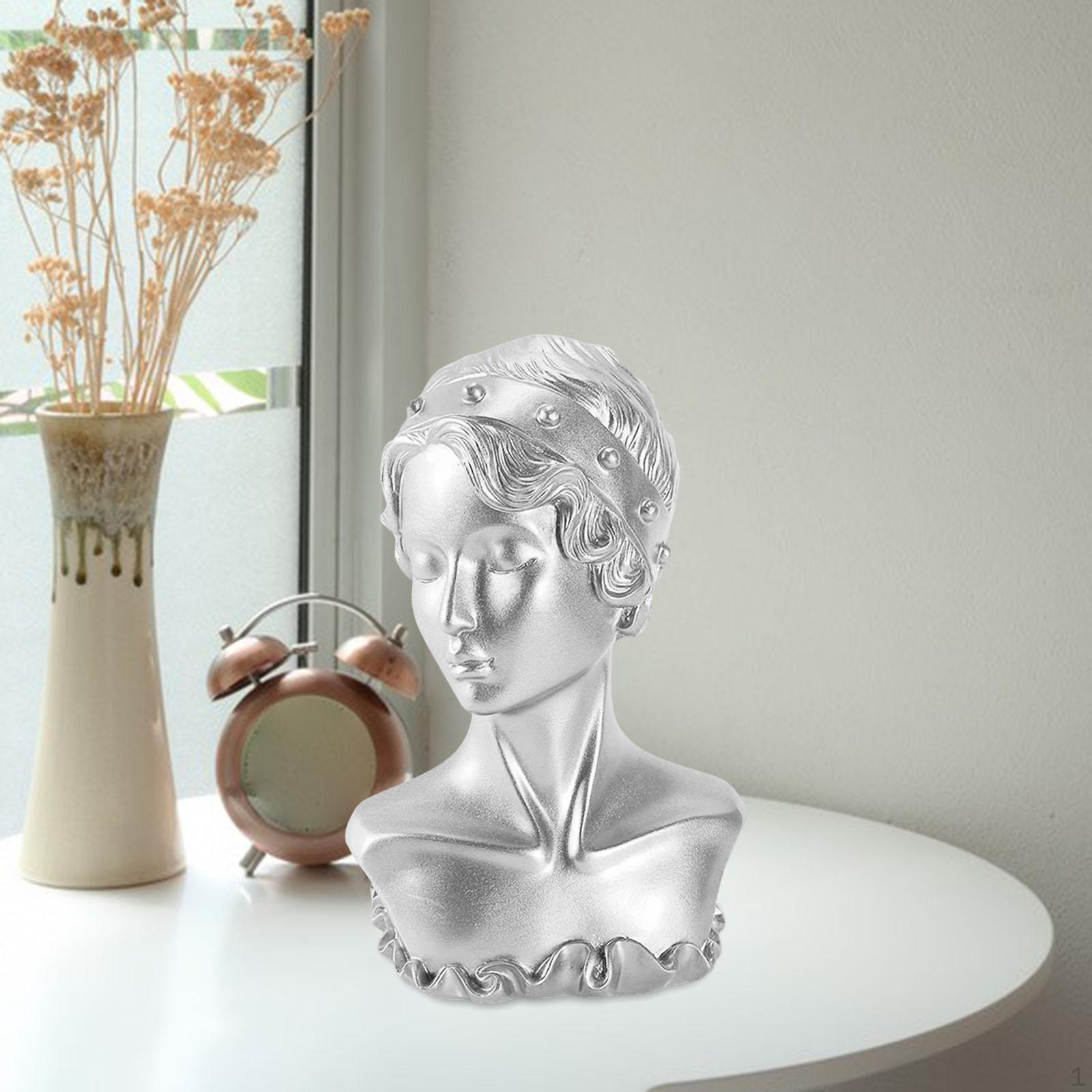 Бюст для демонстрации ювелирных изделий Стойка-манекен для серег и ожерелий для витрины Настольный Argent _26.5cmx18cmx14cm