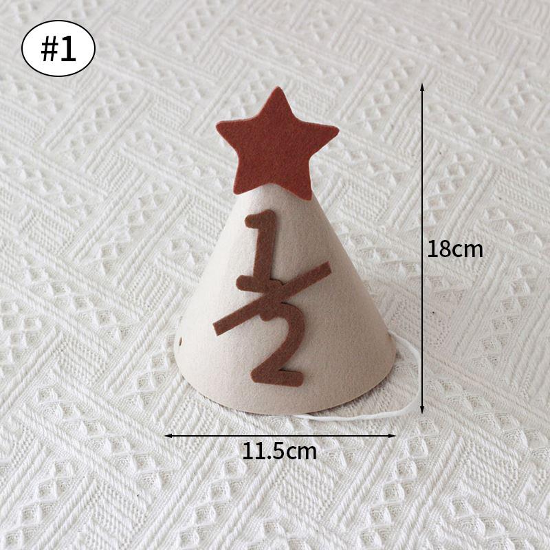 Cute Happy Birthday Hat Felt Cone Hats DIY Birthday Cap Celebration Decor Birthday Party Supplies Photo Props for Adult Kids