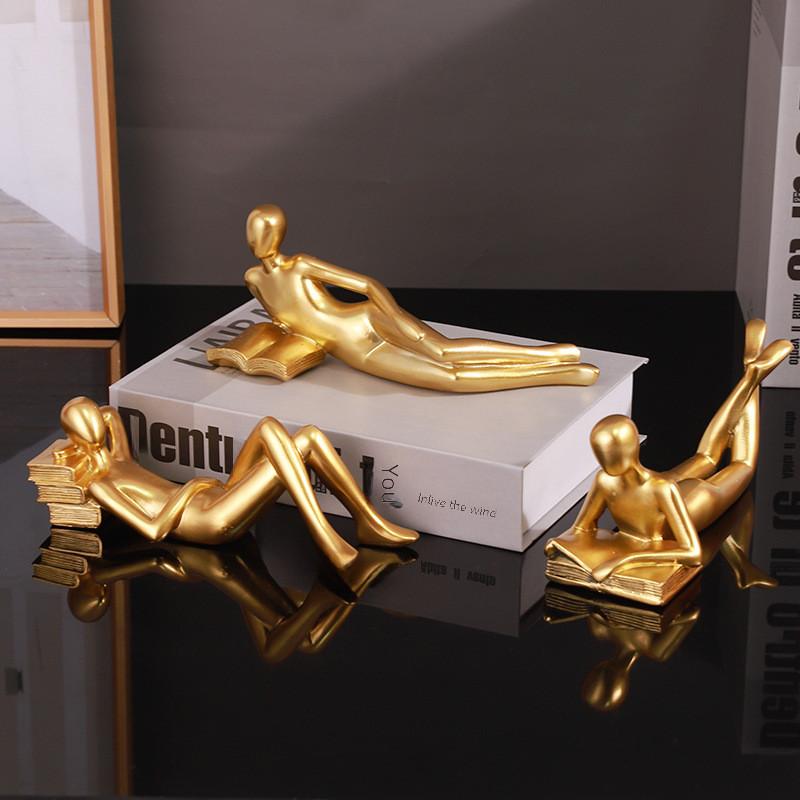 Reader Resin Minimalist Statue For Bookshelf Desk Decor Gift For Special Occasions