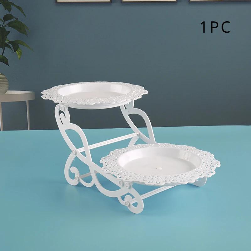 Cupcake Stands Plastic Dessert Stand Holder Serving Tray Fruit Plate for Wedding Birthday Party Fruits Desserts Candy Bar
