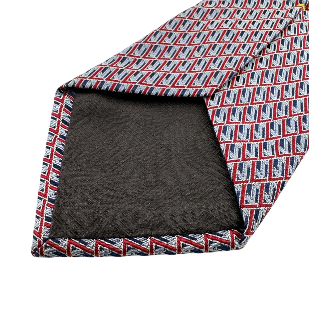 LOUIS VUITTON LV all-over print silk tie gray silk Used