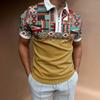 Fashionable Polo Shirt with Zip and Colour-Blocking: Men's Casual, Versatile, Short-Sleeved, Relaxed-Fit Polo Shirt