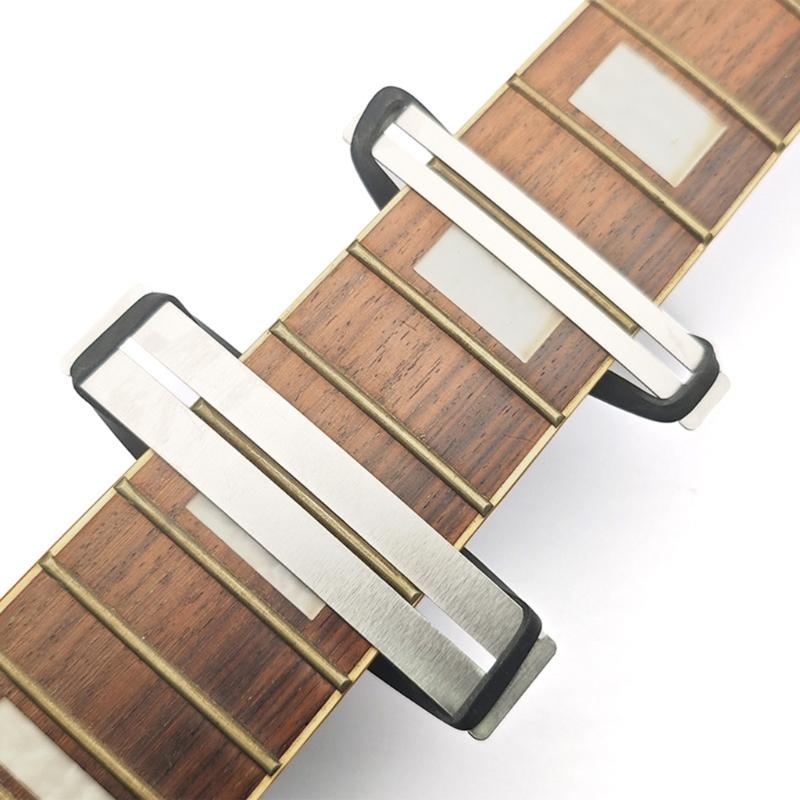 Fretboard Guards with Rubber Attachments Providing Enhancing Grip and Scratch Prevention Metal and Rubber Texture