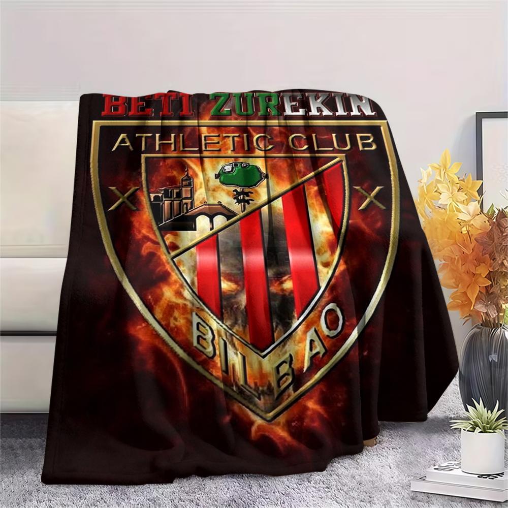 1PC Custom Name Athletic Club Patterned Flannel Blanket Suitable For All Seasons for Home Decor Warmth and Comfort Gifts Holiday Present
