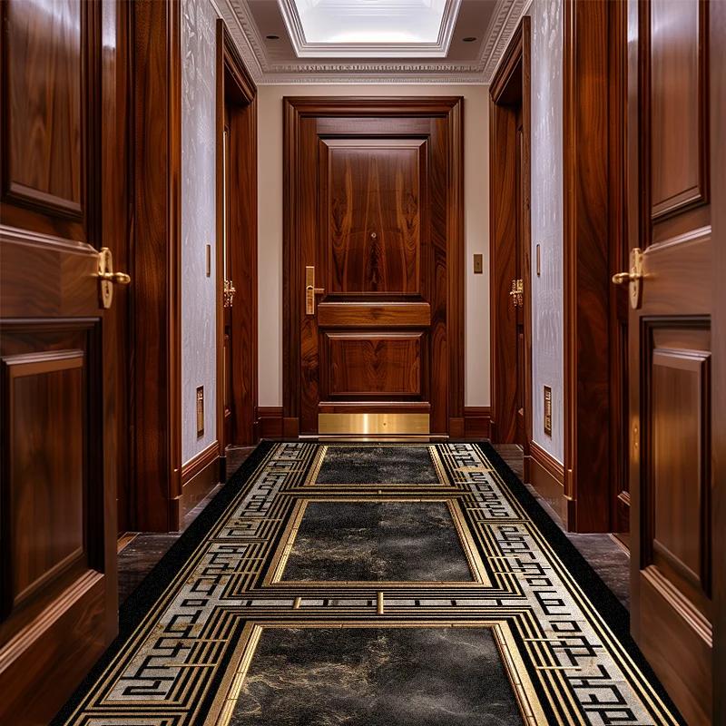 Retro Nordic Aisle Carpet Runner Non-slip Long Corridor Mats Washable Porch Entry Doormat Luxury Living Room Hallway Area Rugs