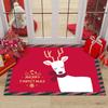 Merry Christmas Entrance Door Mat Christmas Tree Santa Claus Print Carpet Home Decor Living Room Rug Bathroom Non-slip Floor Mat