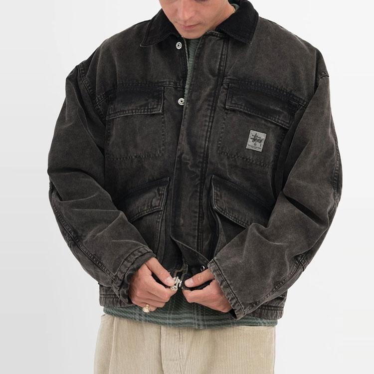 Stussy Washed Canvas Shop Jacket logo Unisex 115589