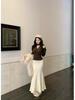 Women's Spicy V-Neck Hollow Turtleneck Long Sleeve Waist-Cinching Top