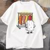 Sushi Garderob T-shirt Dam Herr Rolig Högkvalitativ T-shirt Bomull Grafiska T-shirts Lös Kortärmad Tryckt T-shirt Herr Toppar