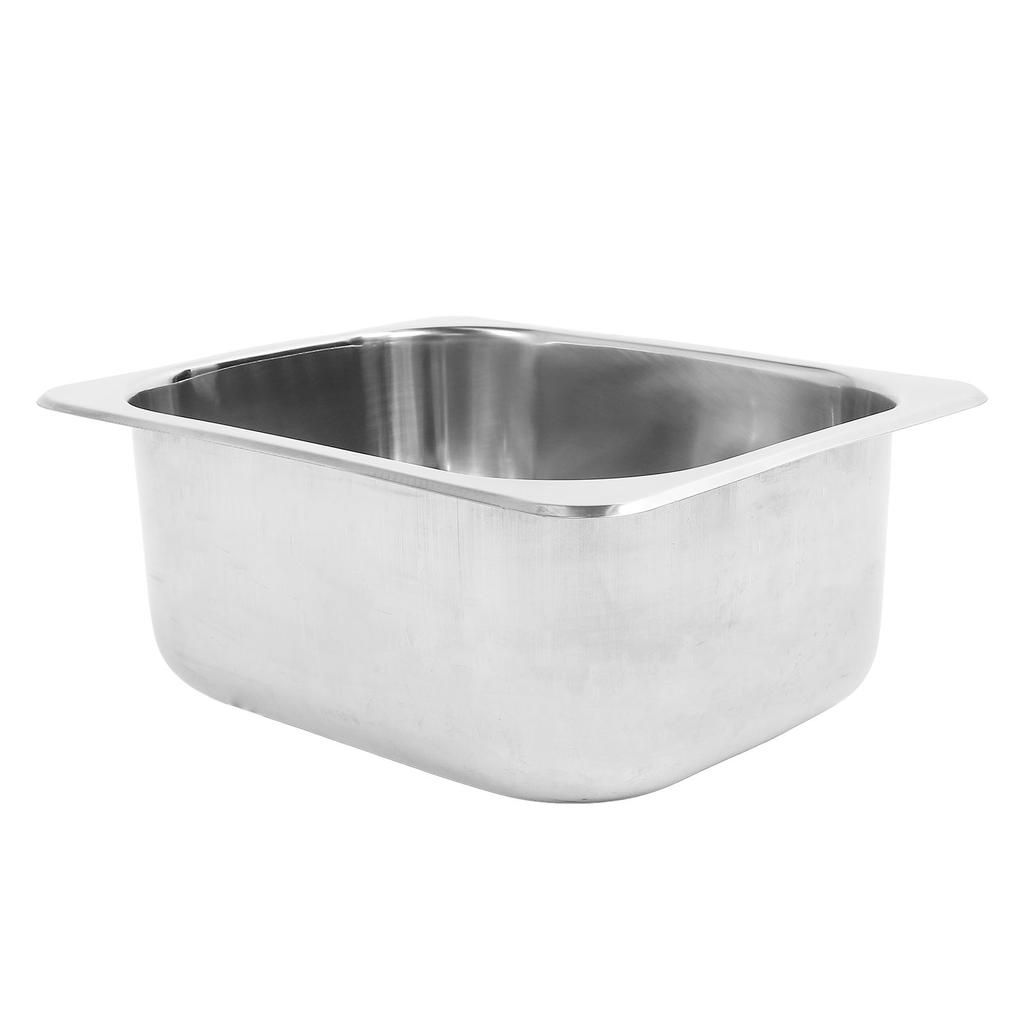 RV Sink 304 Stainless Steel Polished Drop In Single Bowl Basin Sink with 40mm Drain Outlet for Camping Vehicle Boat