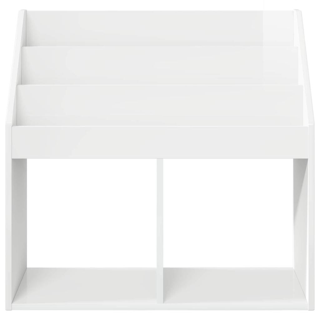Kids Shelf Glossy White 72.5 X 29.5 X 69 Cm Particleboard