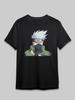 Naruto Kakashi Writing Wheel Eye Style Tshirt Anime Pattern Printed Short Sleeve Fashion High Quality Trendy Cotton Top