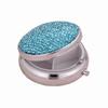 Mini Round Pill Box Bling 3 Compartment Pill Storage Box Sparkling Rhinestone Waterproof Pill Tablet Container Travel