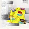 1pc Flannel Cartoon Animal Reading Pattern Small Coverlet for Bed, Suitable for Ation, Soft and Comfortable, Suitable for Sofa Blanket