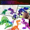 6pcs 3D Printed Dinosaur Skeletons, T-Rex Triceratops Spinosaurus Fidget Toys,3D Printed Dragon Animals Toys,Dragon Fidget Toy Kids Girl,Dinosaur