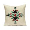 Decorazione Casa Soggiorno Federa in Lino/Cotone Federe per Cuscini Copricuscino con Motivo Geometrico Azteco Boemo