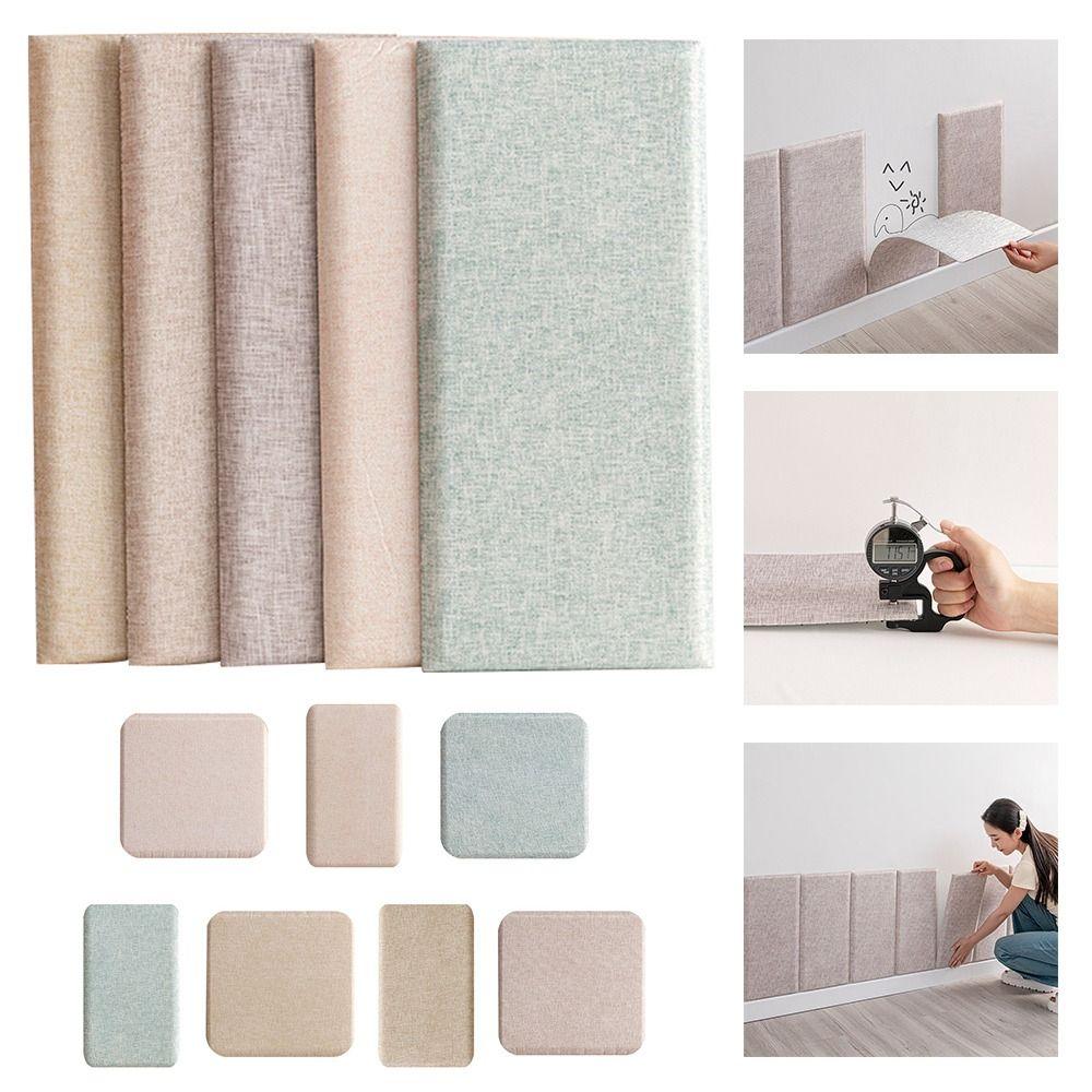 Thicken Tatami Self-adhesive Wall Mat Soft Back Living Room Wall Deco  Living Room
