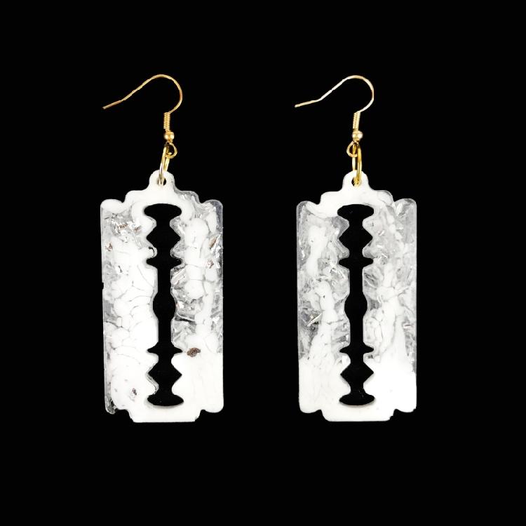 Irregular Blade Earring Ornament Mold Suitable for Keychain Pendant Making