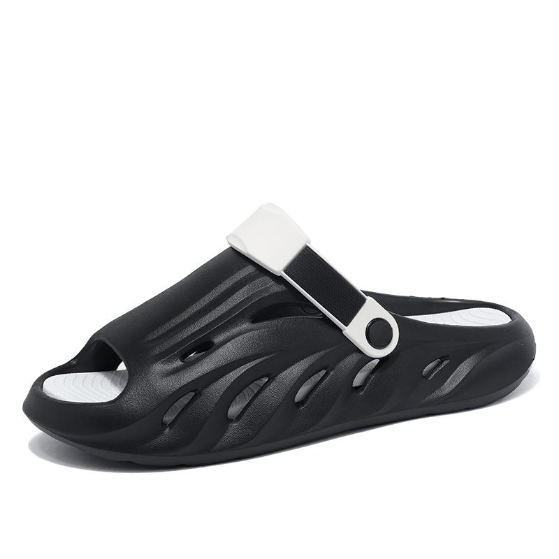 Fashion Men's Summer Outdoor Thick Bottom Slip-On Shoes Anti-Odor Anti-Slip Clog Shoes Comfortable Sensation Beach Sports Sandals