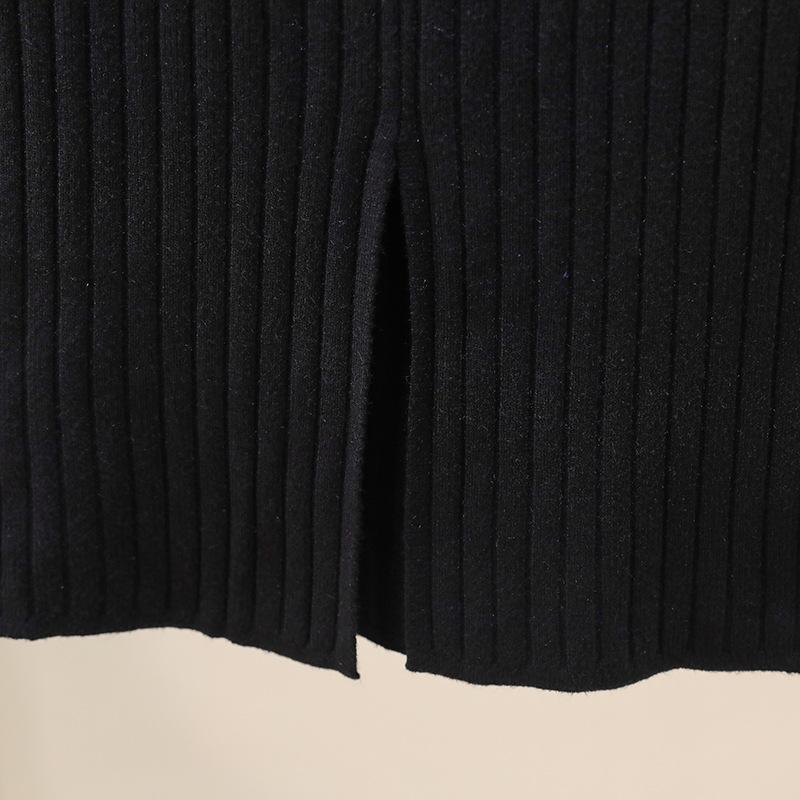 Women's Autumn and Winter Solid Colour High Waist Hip Skirt Short Half-body Skirt