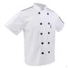 Short Sleeve Chef Jacket Chefs Coat Catering Uniform Womens