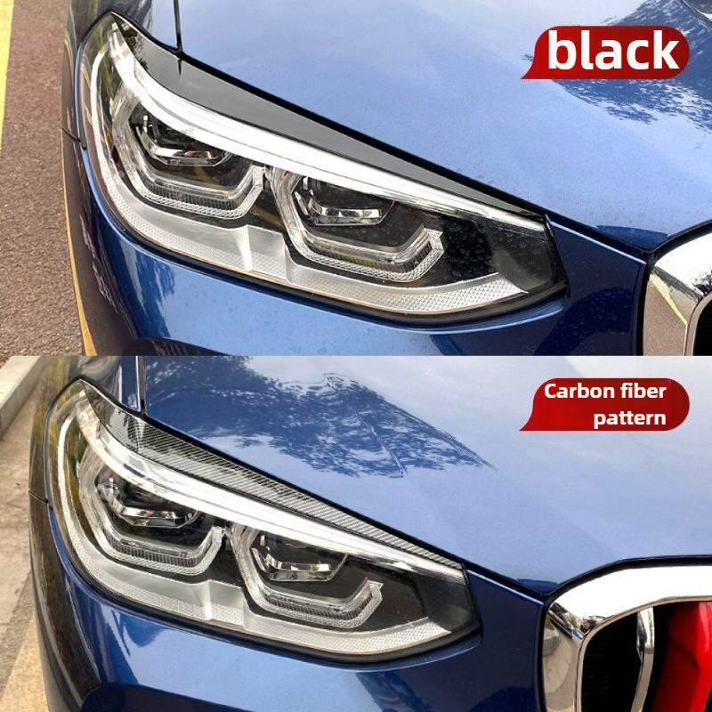 2pcs Car Headlight Eyebrow Eyelid Cover For BMW X3 X4 G01 G02 2018 2019 2020 2025 Headlamp Eyebrow Trim accessories